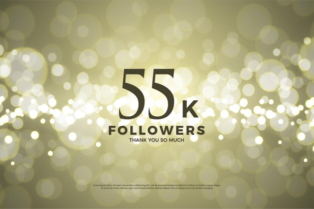 금박에 숫자가있는 55k 팔로워