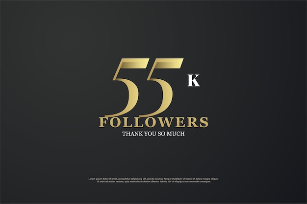 55k followers with unique number