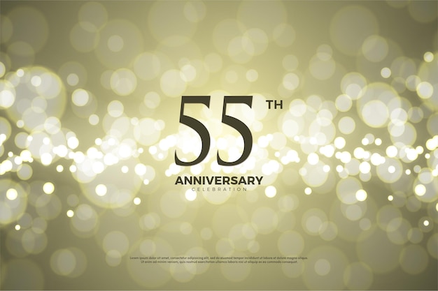 55th anniversary with a flat numeric design