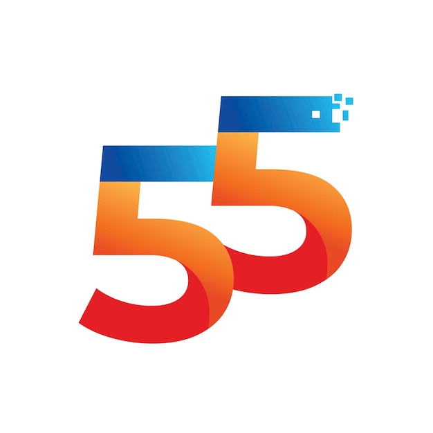 Vettore logo della celebrazione del 55° anniversario