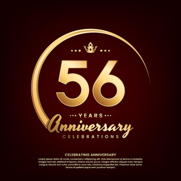 56 year anniversary celebration template design
