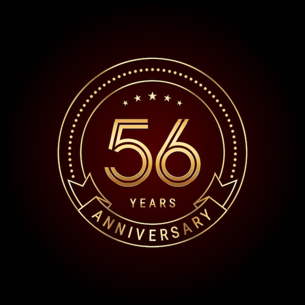 56 year anniversary template design