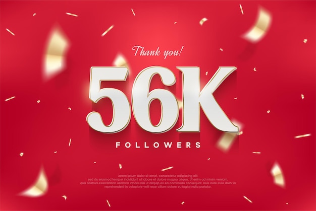 56k elegant and luxurious design vector background thank you for the followers