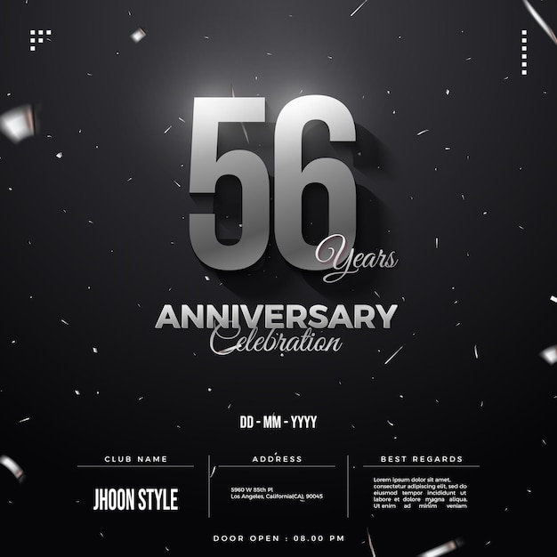 56th anniversary with dark concept