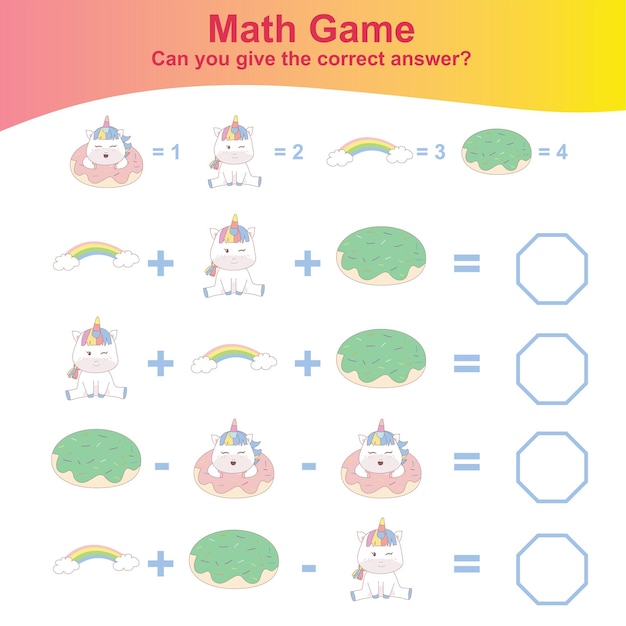 57 unicorn math game