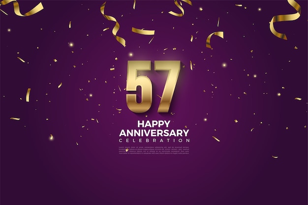 Vector 57th anniversary background illustration