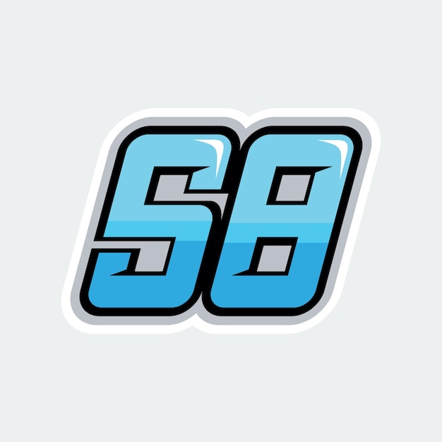 58 レース番号のロゴのベクトル