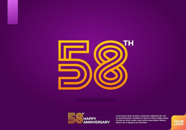 58th anniversary logotype