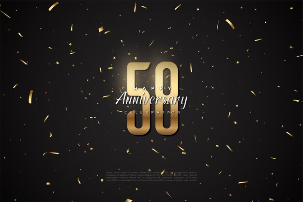 골드 번호 일러스트와 함께 58 주년