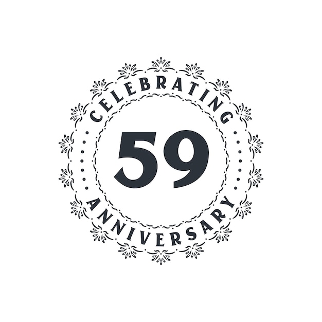 59 anniversary celebration greetings card for 59 years anniversary