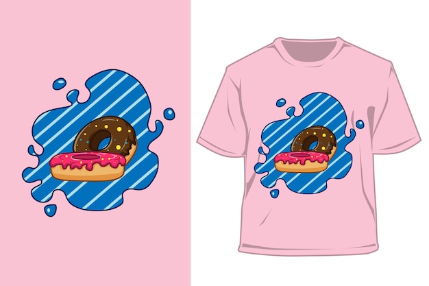 59. mockup heerlijke donuts cartoon illustratie