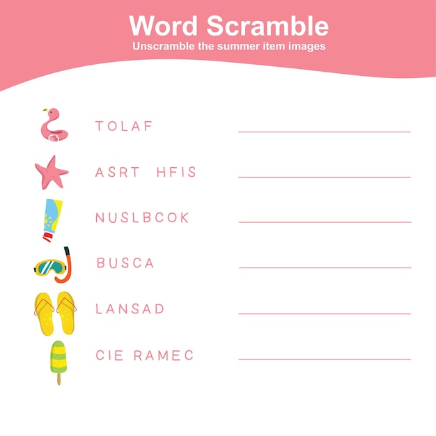 59 Woord Scramble-spel