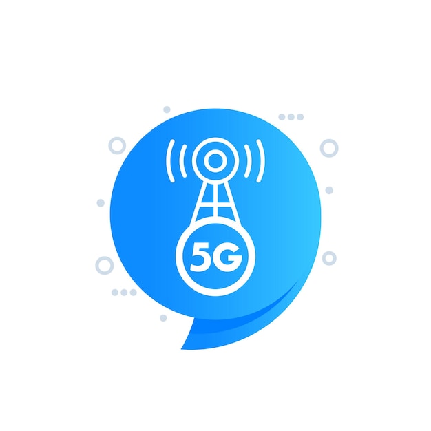 5G antenna tower icon for web