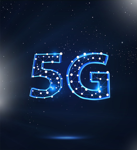 5G draadloze technologie digitale achtergrond