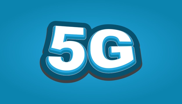 5g effect template with 3d bold style use