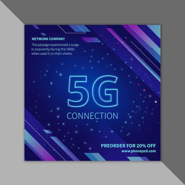 Vector 5g flyer-sjabloon