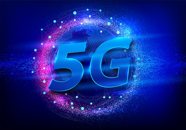 Connessione di rete globale 5g.