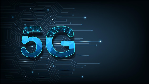 5G mobiel netwerktechnologieconcept Netwerk draadloos met snelle verbinding