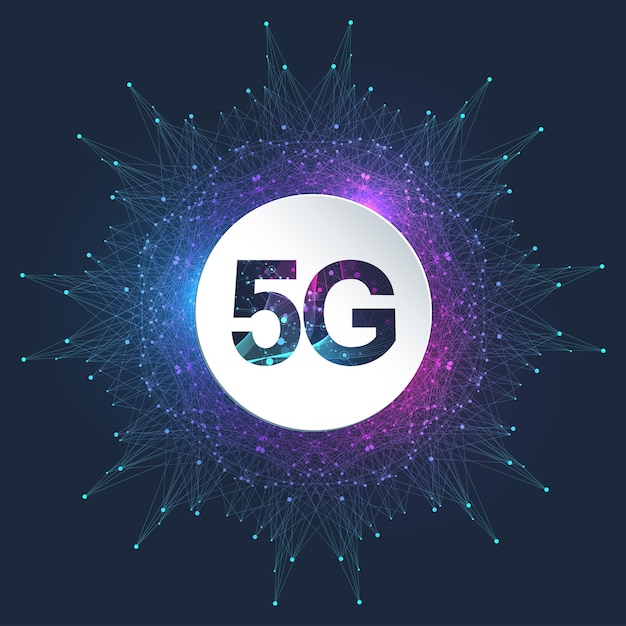 5g-netwerk draadloze systemen en internetillustratie