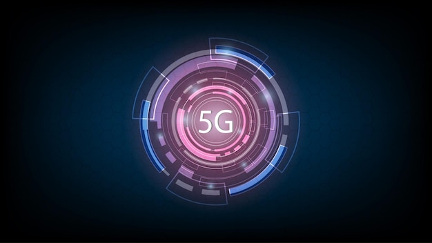 5G-netwerktechnologie Wereldwijde netwerkverbinding toekomstige innovatietechnologie 5G-netwerk draadloze systemen en internet of things of IOT-vectorillustratie