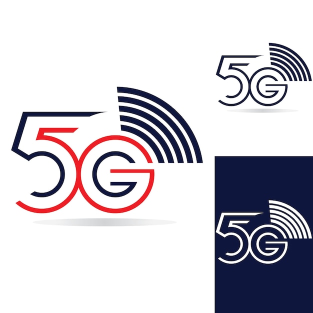 5G network logo Logo network 5G connection Number 5 and G letter