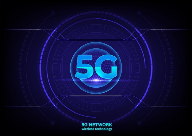 Vettore tecnologia di rete 5g