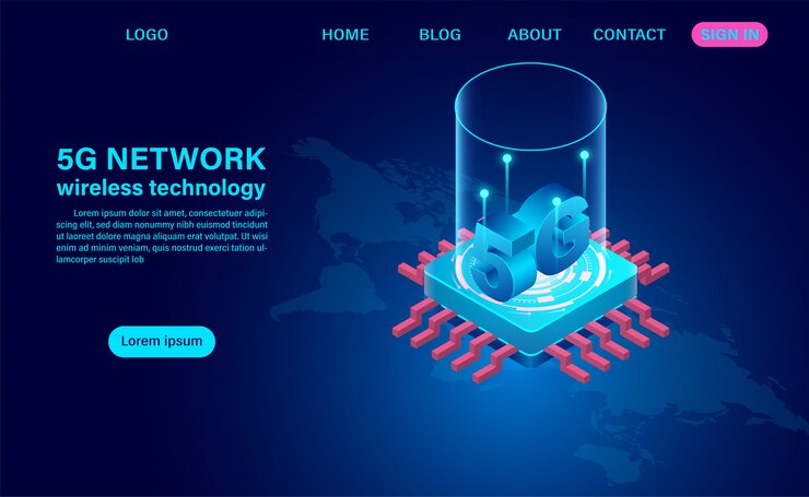 Vector 5g network wireless technology high speed.  isometric flat design   illustration