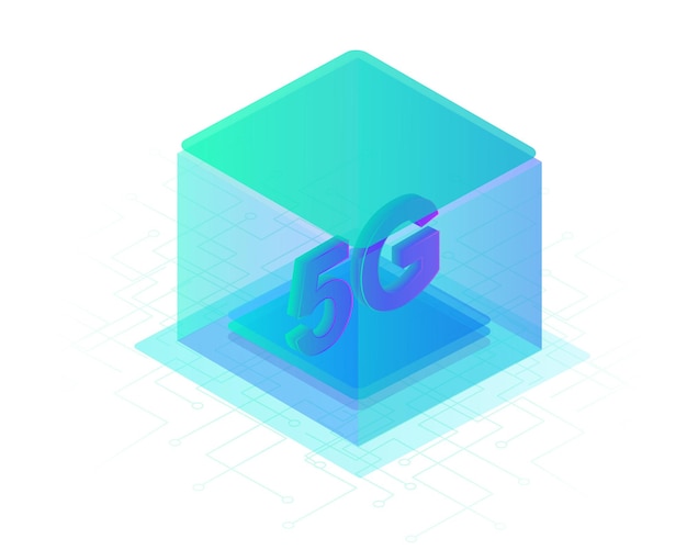 Беспроводная технология сети 5g мобильный интернет нового поколения шаблон дизайна веб-страницы