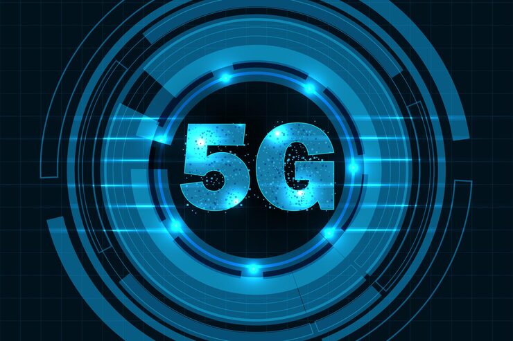 Vector 新 5g 無線網路 wi-fi 連接 大數據二進制代碼流數 全球網絡高速創新連接數據 01