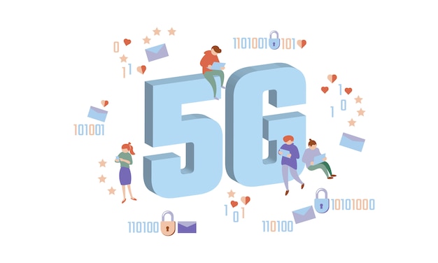 5g новый беспроводной интернет wi-fi соединение.