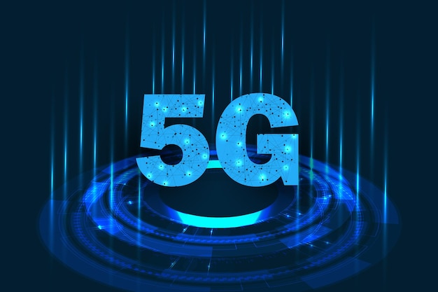 5G nieuwe draadloze internet WiFi-verbinding achtergrond