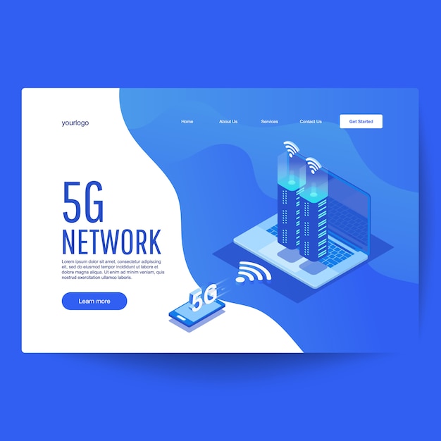 5g nieuwe draadloze internet wifi-verbinding.