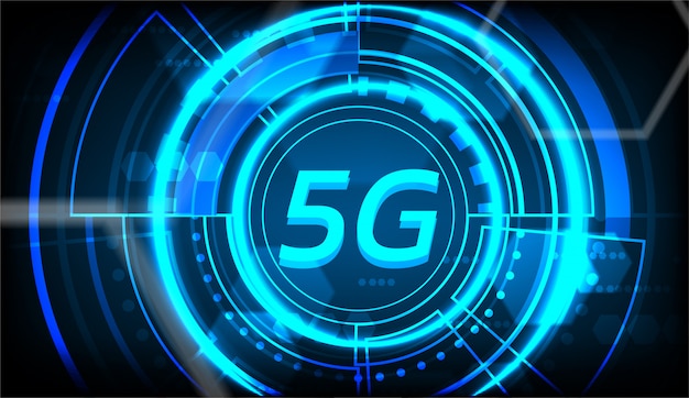 5G nieuwe draadloze internetverbinding achtergrond