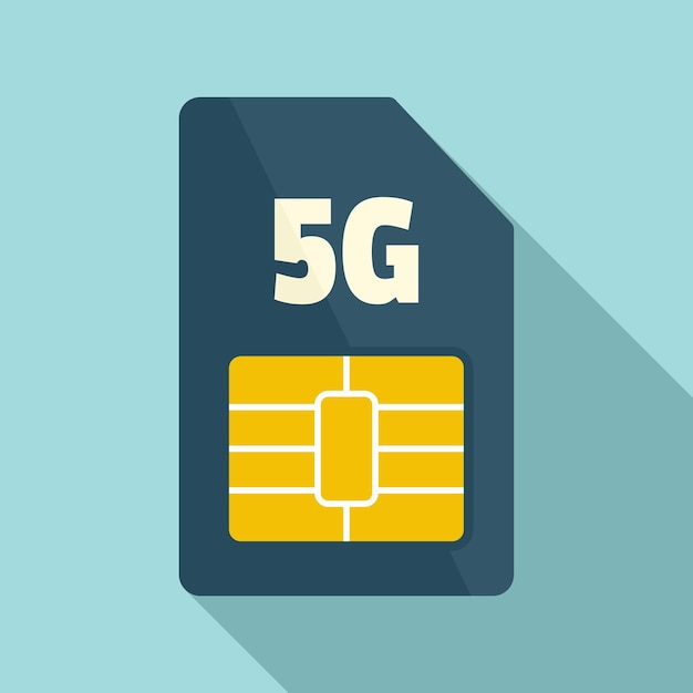 Vector 5g phone card icon flat illustration of 5g phone card vector icon for web design