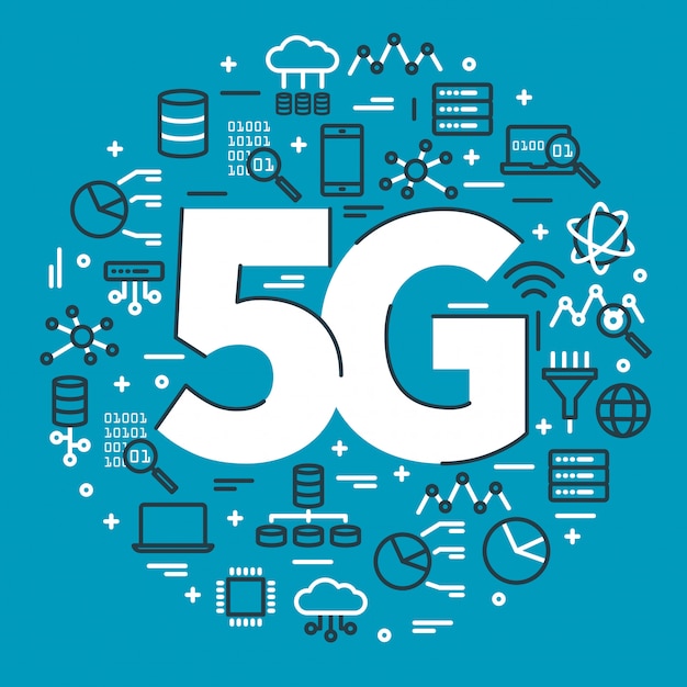 5G sign illustration.