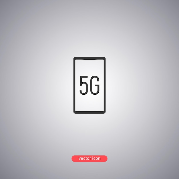 Vector 5g_smartphone icon vector illustration