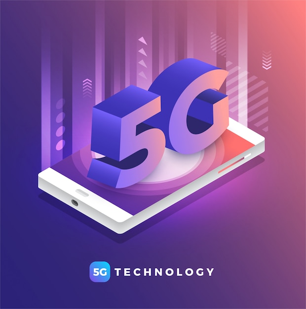 5G Technologie isometrisch