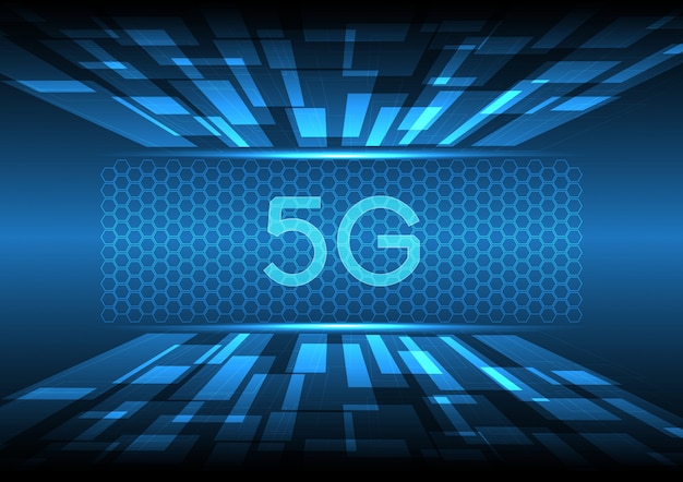 Rettangolo astratto di tecnologia 5g