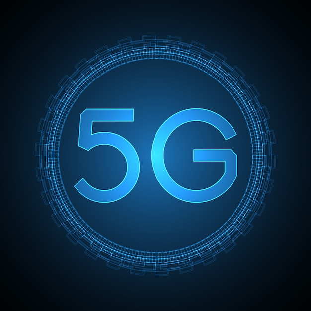 5g technology abstract symbol background