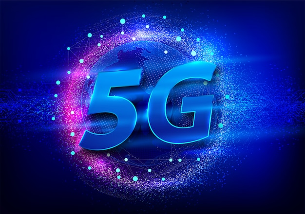 5G wereldwijde netwerkverbinding.