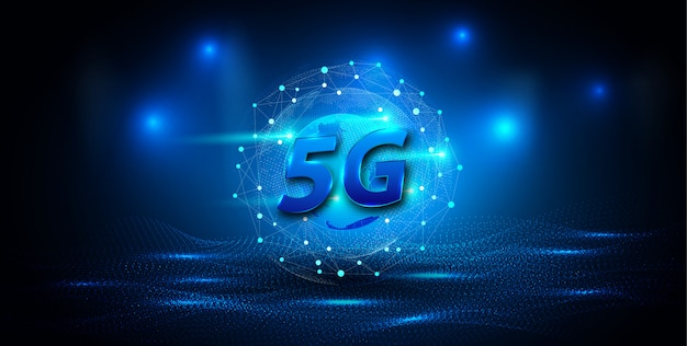 5G wereldwijde netwerkverbindingsbanner