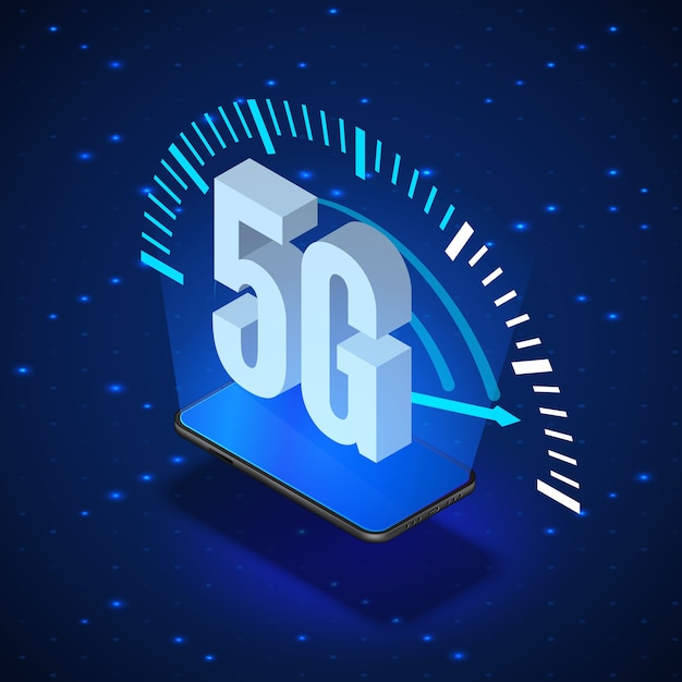 Vector 5g wireless network systems illustration