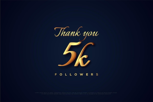 5k follower con numeri 3d.