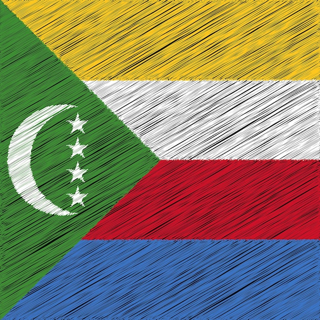 6 July Comoros Independence Day Flag Design