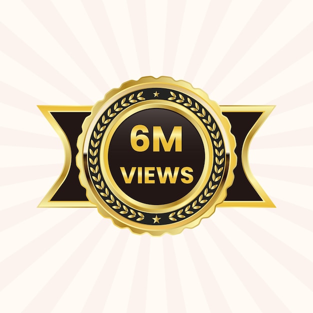 6 million views or 6m views clipart