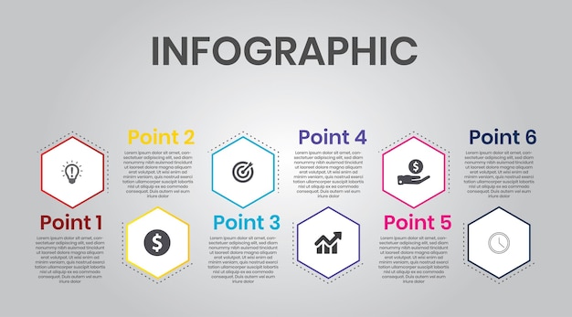 Progettazione infografica a 6 punti