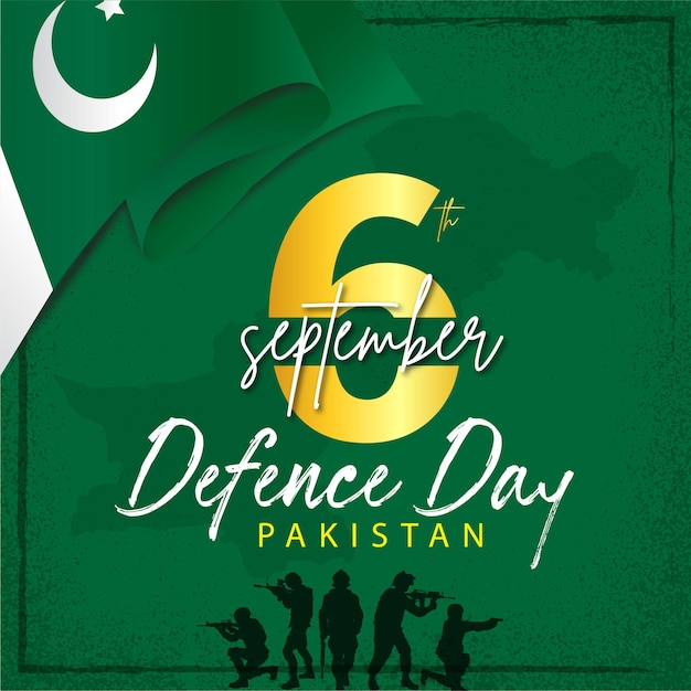 Vettore 6 settembre giornata della difesa del pakistan