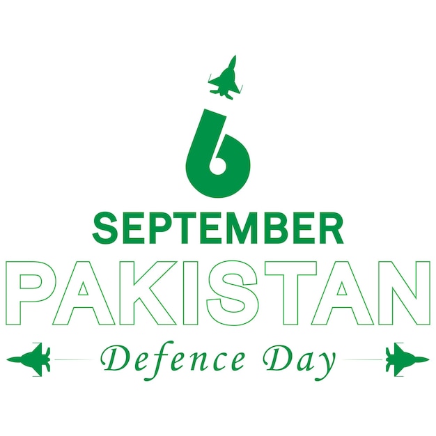 Vector 6 september pakistan defensiedag illustratie