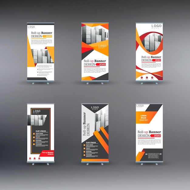 6 set banner-activiteiten oprollen