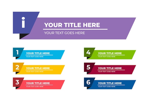 6 step list row layout diagram by number order Infographic elements template Business data visual